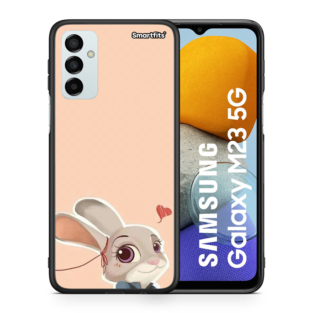 Θήκη Samsung M23 Nick Wilde And Judy Hopps Love 2 από τη Smartfits με σχέδιο στο πίσω μέρος και μαύρο περίβλημα | Samsung M23 Nick Wilde And Judy Hopps Love 2 case with colorful back and black bezels