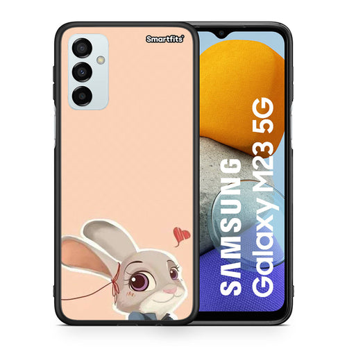 Θήκη Samsung M23 Nick Wilde And Judy Hopps Love 2 από τη Smartfits με σχέδιο στο πίσω μέρος και μαύρο περίβλημα | Samsung M23 Nick Wilde And Judy Hopps Love 2 case with colorful back and black bezels