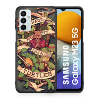 Thumbnail for Θήκη Samsung M23 Ninja Turtles από τη Smartfits με σχέδιο στο πίσω μέρος και μαύρο περίβλημα | Samsung M23 Ninja Turtles case with colorful back and black bezels