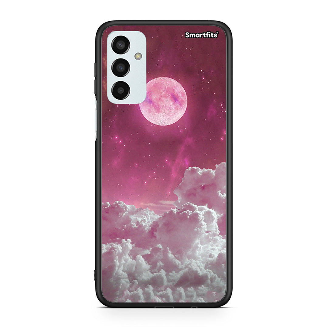Samsung M23 Pink Moon θήκη από τη Smartfits με σχέδιο στο πίσω μέρος και μαύρο περίβλημα | Smartphone case with colorful back and black bezels by Smartfits
