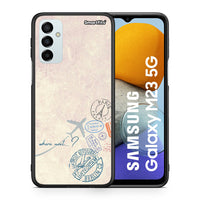Thumbnail for Θήκη Samsung M23 Where Next από τη Smartfits με σχέδιο στο πίσω μέρος και μαύρο περίβλημα | Samsung M23 Where Next case with colorful back and black bezels