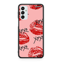 Thumbnail for Samsung M23 XOXO Lips θήκη από τη Smartfits με σχέδιο στο πίσω μέρος και μαύρο περίβλημα | Smartphone case with colorful back and black bezels by Smartfits