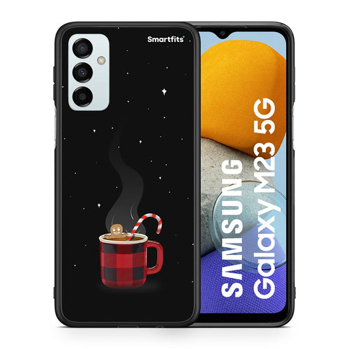 Θήκη Samsung M23 Xmas Bathing από τη Smartfits με σχέδιο στο πίσω μέρος και μαύρο περίβλημα | Samsung M23 Xmas Bathing case with colorful back and black bezels