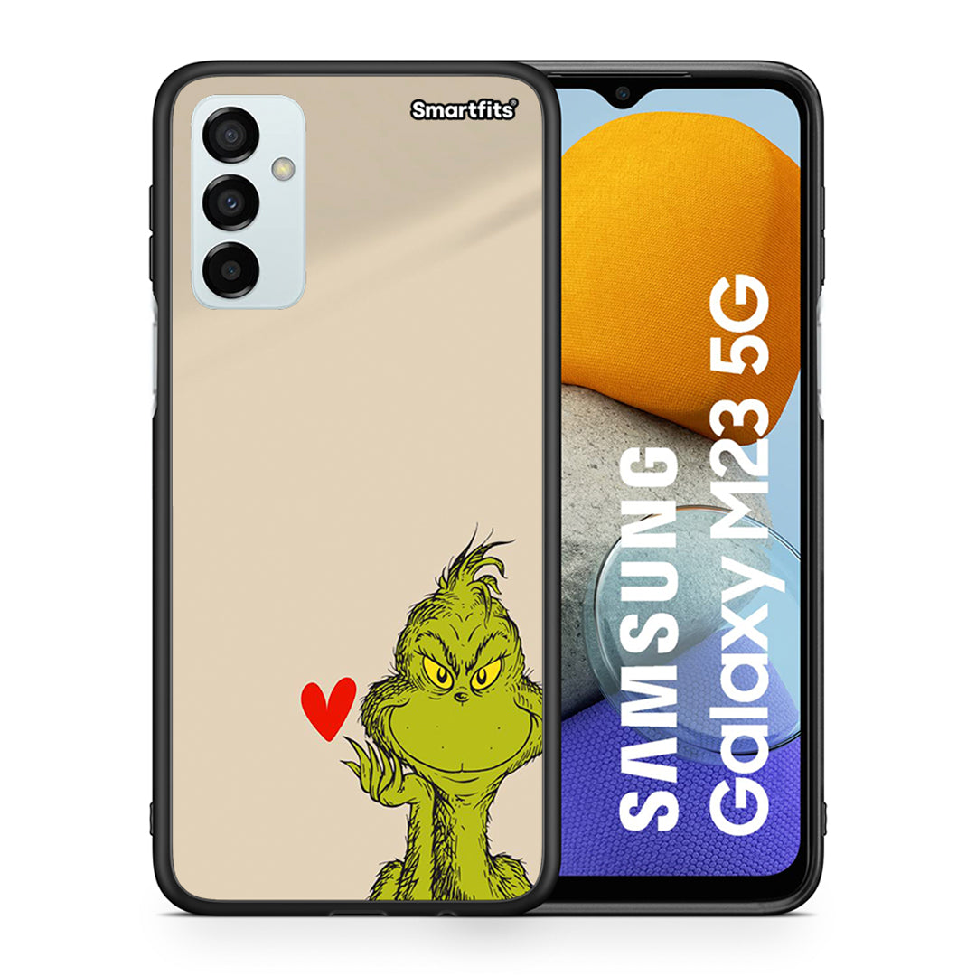 Θήκη Samsung M23 Xmas Grinch από τη Smartfits με σχέδιο στο πίσω μέρος και μαύρο περίβλημα | Samsung M23 Xmas Grinch case with colorful back and black bezels