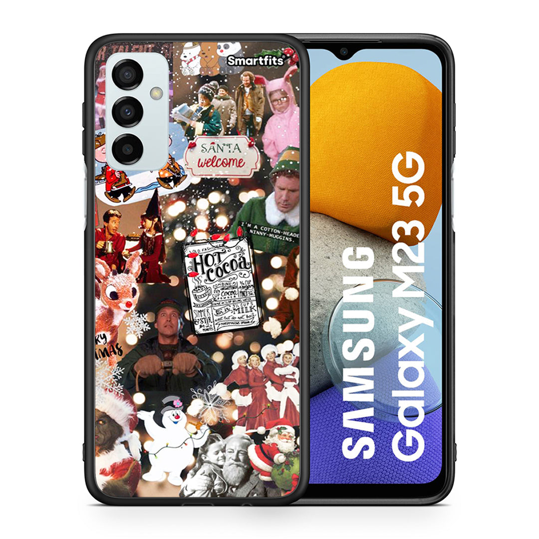 Θήκη Samsung M23 Xmas Movies από τη Smartfits με σχέδιο στο πίσω μέρος και μαύρο περίβλημα | Samsung M23 Xmas Movies case with colorful back and black bezels