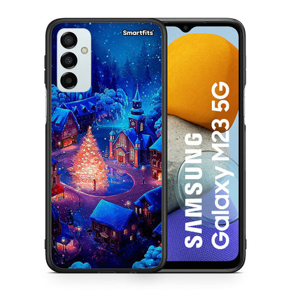 Θήκη Samsung M23 Xmas Village από τη Smartfits με σχέδιο στο πίσω μέρος και μαύρο περίβλημα | Samsung M23 Xmas Village case with colorful back and black bezels