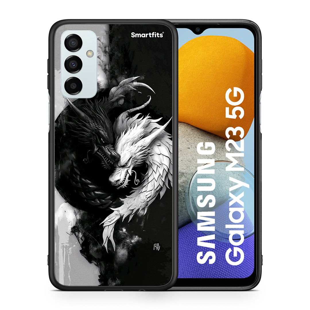 Θήκη Samsung M23 Yin Yang από τη Smartfits με σχέδιο στο πίσω μέρος και μαύρο περίβλημα | Samsung M23 Yin Yang case with colorful back and black bezels