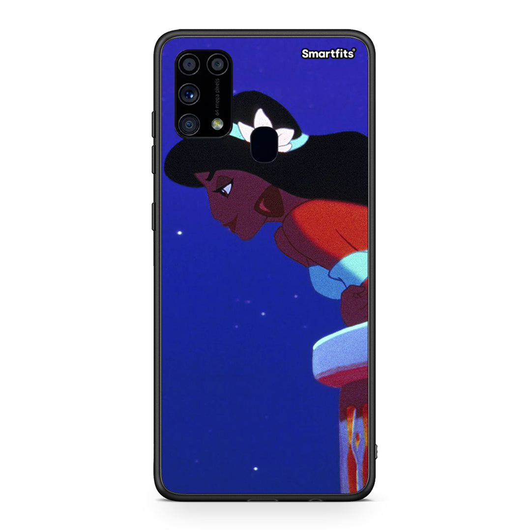 Samsung M31 Alladin And Jasmine Love 2 θήκη από τη Smartfits με σχέδιο στο πίσω μέρος και μαύρο περίβλημα | Smartphone case with colorful back and black bezels by Smartfits
