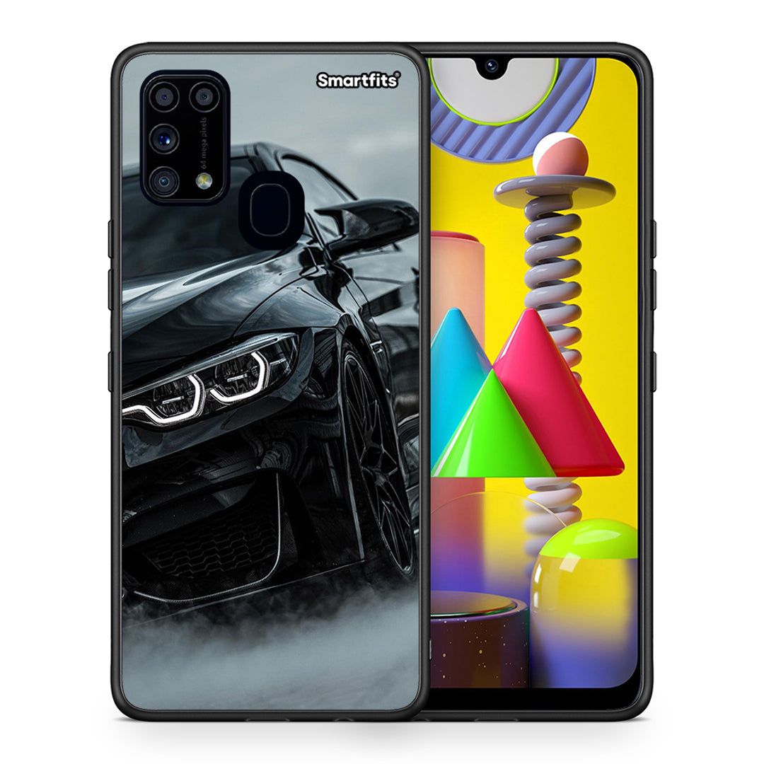 Θήκη Samsung M31 Black BMW από τη Smartfits με σχέδιο στο πίσω μέρος και μαύρο περίβλημα | Samsung M31 Black BMW case with colorful back and black bezels