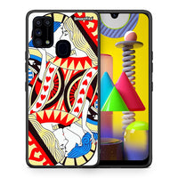 Thumbnail for Θήκη Samsung M31 Card Love από τη Smartfits με σχέδιο στο πίσω μέρος και μαύρο περίβλημα | Samsung M31 Card Love case with colorful back and black bezels