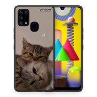 Thumbnail for Θήκη Samsung M31 Cats In Love από τη Smartfits με σχέδιο στο πίσω μέρος και μαύρο περίβλημα | Samsung M31 Cats In Love case with colorful back and black bezels