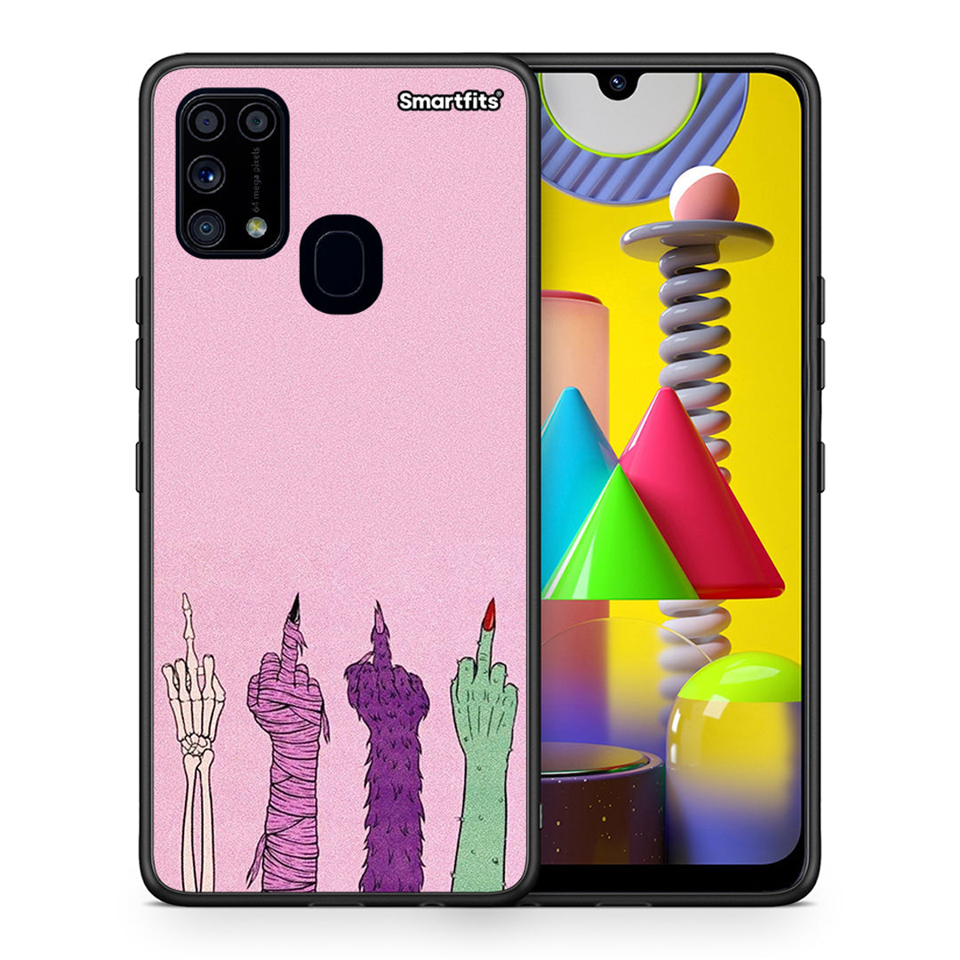 Θήκη Samsung M31 Halloween Be A Lady από τη Smartfits με σχέδιο στο πίσω μέρος και μαύρο περίβλημα | Samsung M31 Halloween Be A Lady case with colorful back and black bezels