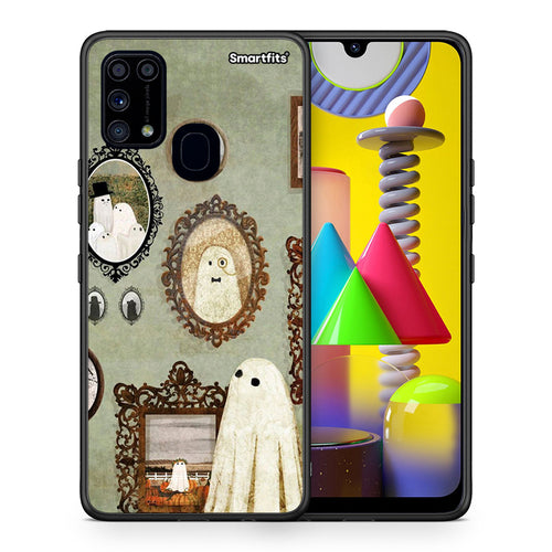 Θήκη Samsung M31 Halloween Ghost Season από τη Smartfits με σχέδιο στο πίσω μέρος και μαύρο περίβλημα | Samsung M31 Halloween Ghost Season case with colorful back and black bezels