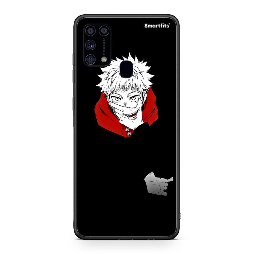 Samsung M31 Itadori Anime θήκη από τη Smartfits με σχέδιο στο πίσω μέρος και μαύρο περίβλημα | Smartphone case with colorful back and black bezels by Smartfits