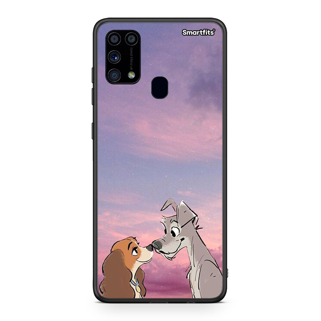 Samsung M31 Lady And Tramp θήκη από τη Smartfits με σχέδιο στο πίσω μέρος και μαύρο περίβλημα | Smartphone case with colorful back and black bezels by Smartfits