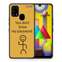 Thumbnail for Θήκη Samsung M31 My Password από τη Smartfits με σχέδιο στο πίσω μέρος και μαύρο περίβλημα | Samsung M31 My Password case with colorful back and black bezels