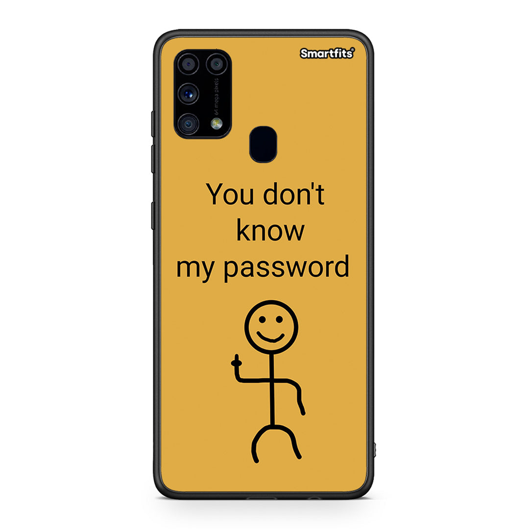 Samsung M31 My Password θήκη από τη Smartfits με σχέδιο στο πίσω μέρος και μαύρο περίβλημα | Smartphone case with colorful back and black bezels by Smartfits