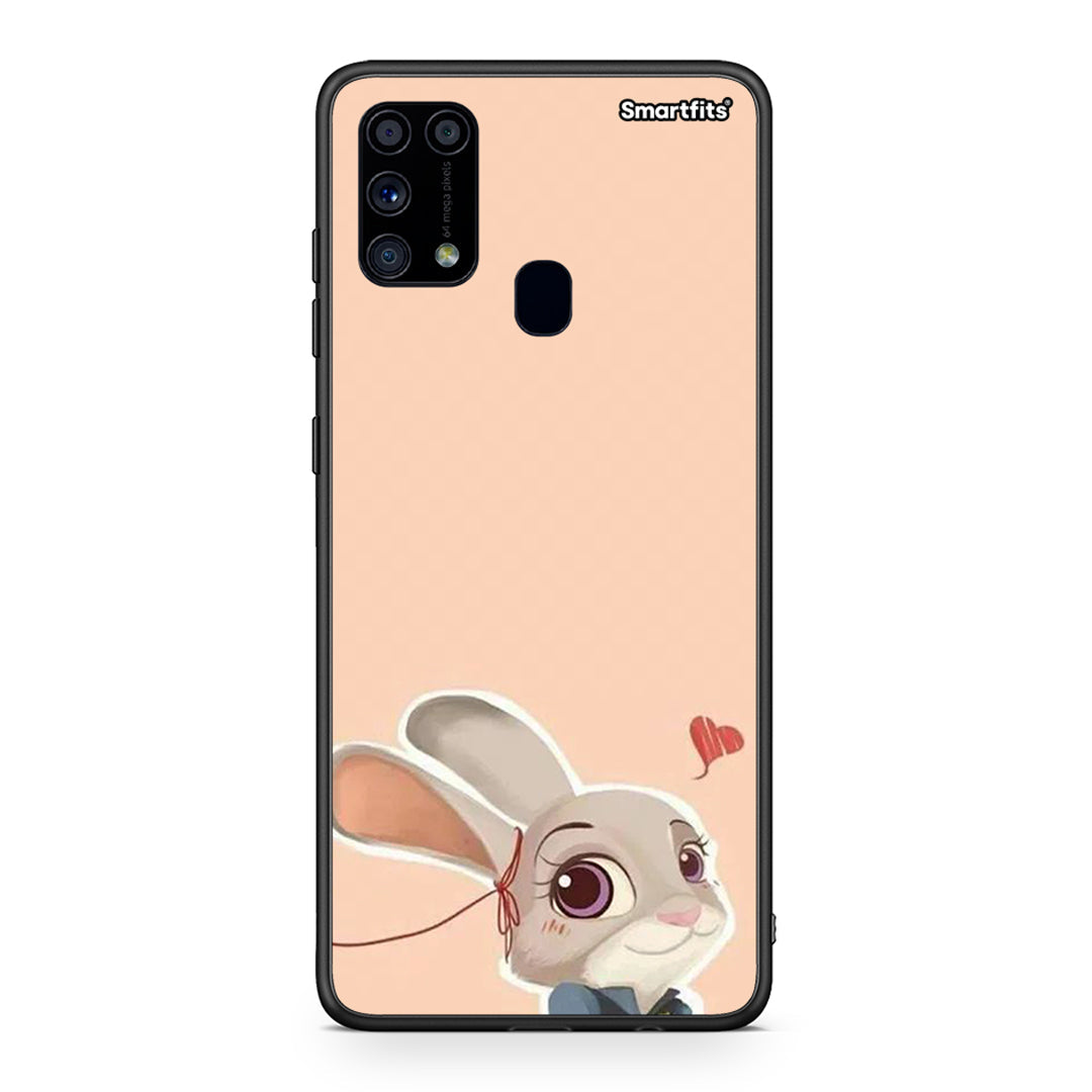 Samsung M31 Nick Wilde And Judy Hopps Love 2 θήκη από τη Smartfits με σχέδιο στο πίσω μέρος και μαύρο περίβλημα | Smartphone case with colorful back and black bezels by Smartfits