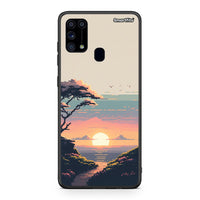 Thumbnail for Samsung M31 Pixel Sunset θήκη από τη Smartfits με σχέδιο στο πίσω μέρος και μαύρο περίβλημα | Smartphone case with colorful back and black bezels by Smartfits