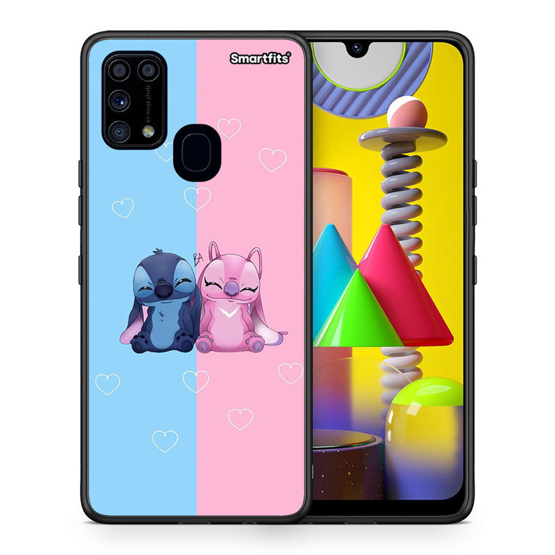 Θήκη Samsung M31 Stitch And Angel από τη Smartfits με σχέδιο στο πίσω μέρος και μαύρο περίβλημα | Samsung M31 Stitch And Angel case with colorful back and black bezels