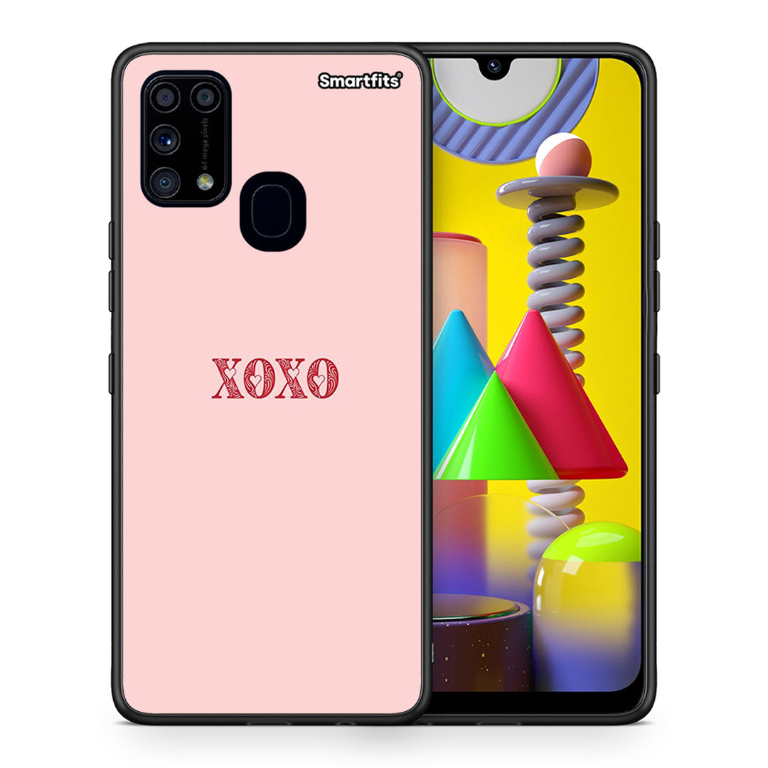 Θήκη Samsung M31 XOXO Love από τη Smartfits με σχέδιο στο πίσω μέρος και μαύρο περίβλημα | Samsung M31 XOXO Love case with colorful back and black bezels