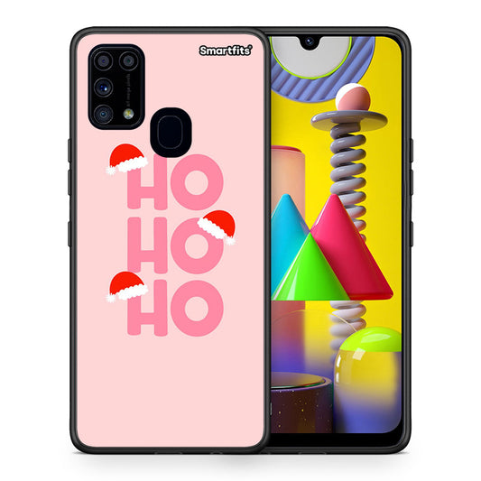 Θήκη Samsung M31 Xmas Ho Ho Ho από τη Smartfits με σχέδιο στο πίσω μέρος και μαύρο περίβλημα | Samsung M31 Xmas Ho Ho Ho case with colorful back and black bezels