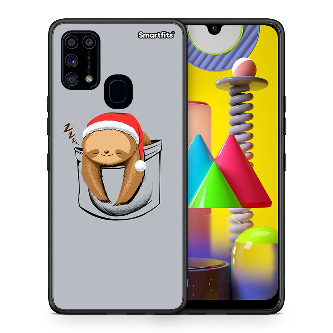 Θήκη Samsung M31 Xmas Zzzz από τη Smartfits με σχέδιο στο πίσω μέρος και μαύρο περίβλημα | Samsung M31 Xmas Zzzz case with colorful back and black bezels