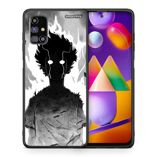 Θήκη Samsung M31s Anime Boy από τη Smartfits με σχέδιο στο πίσω μέρος και μαύρο περίβλημα | Samsung M31s Anime Boy case with colorful back and black bezels