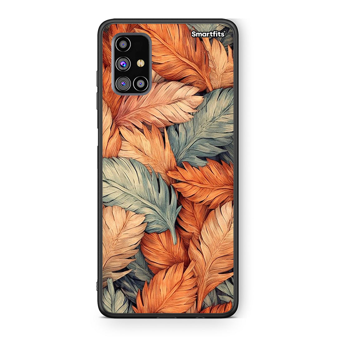 Samsung M31s Autumn Leaves Θήκη από τη Smartfits με σχέδιο στο πίσω μέρος και μαύρο περίβλημα | Smartphone case with colorful back and black bezels by Smartfits