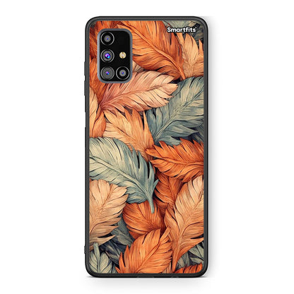 Samsung M31s Autumn Leaves Θήκη από τη Smartfits με σχέδιο στο πίσω μέρος και μαύρο περίβλημα | Smartphone case with colorful back and black bezels by Smartfits