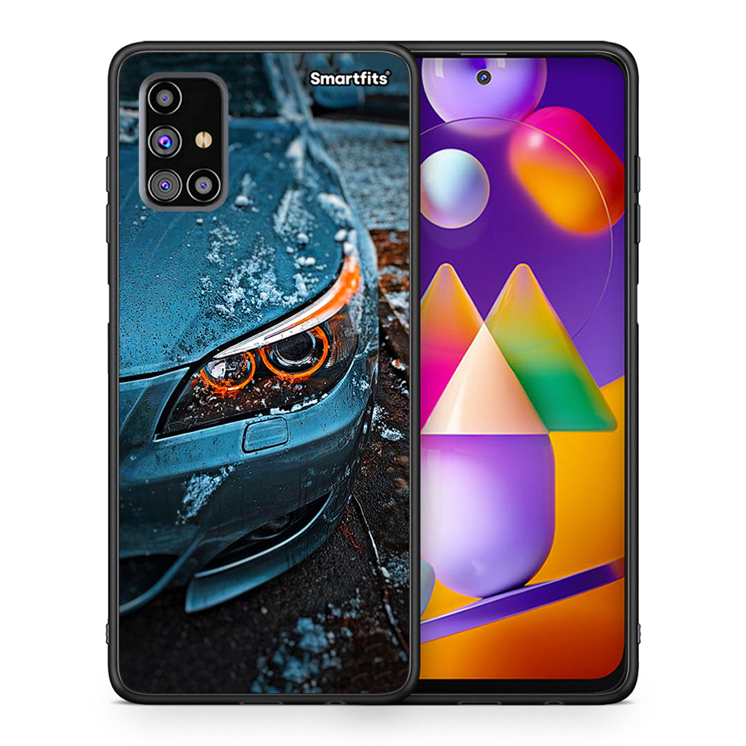 Θήκη Samsung M31s Bmw E60 από τη Smartfits με σχέδιο στο πίσω μέρος και μαύρο περίβλημα | Samsung M31s Bmw E60 case with colorful back and black bezels