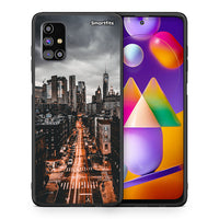 Thumbnail for Θήκη Samsung M31s City Lights από τη Smartfits με σχέδιο στο πίσω μέρος και μαύρο περίβλημα | Samsung M31s City Lights case with colorful back and black bezels
