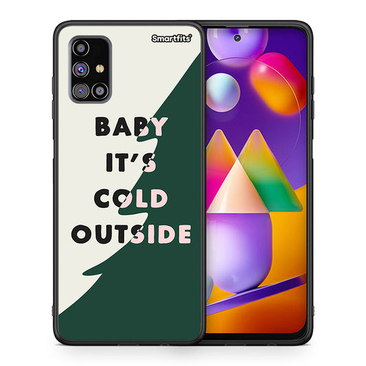 Θήκη Samsung M31s Cold Outside από τη Smartfits με σχέδιο στο πίσω μέρος και μαύρο περίβλημα | Samsung M31s Cold Outside case with colorful back and black bezels
