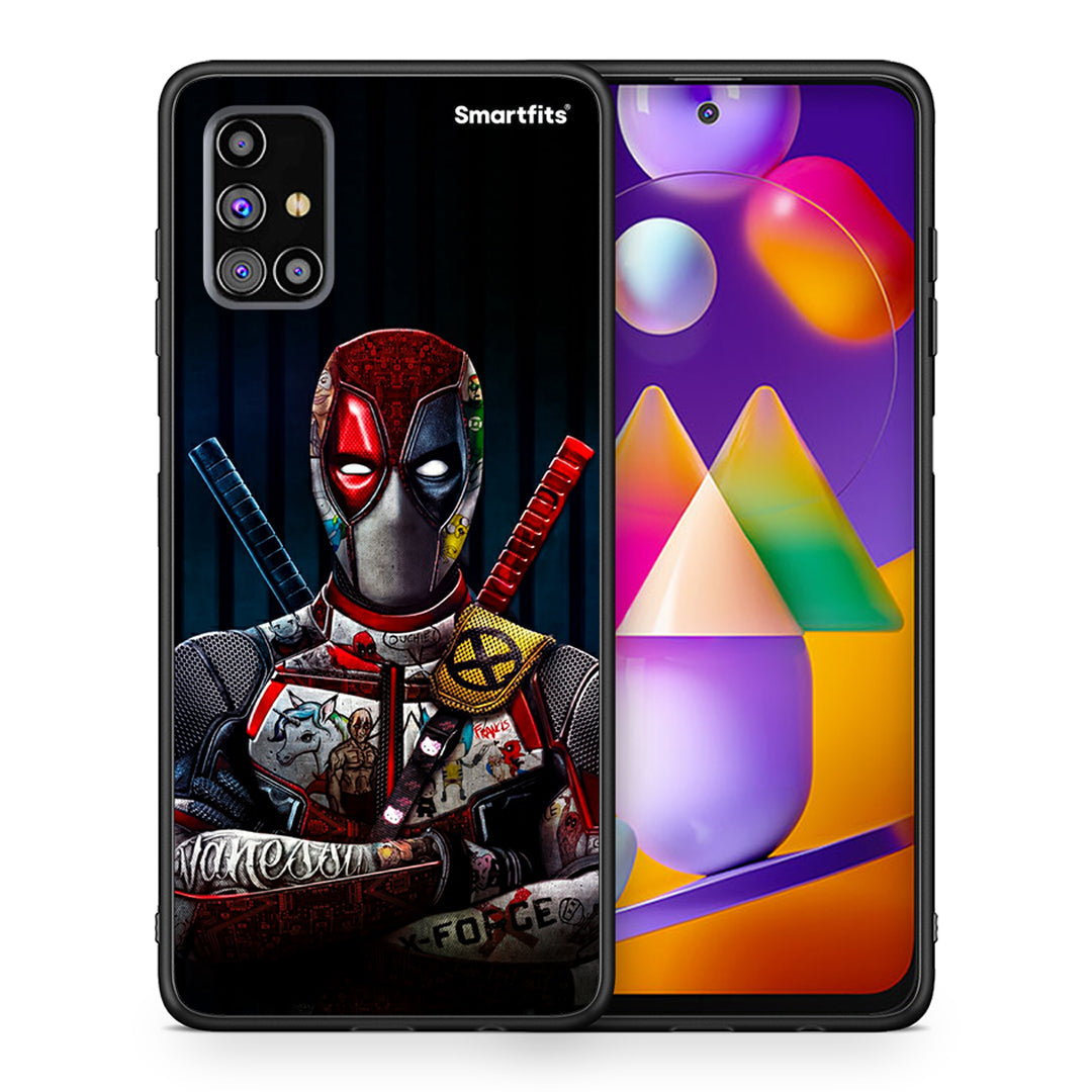 Θήκη Samsung M31s Funny Guy από τη Smartfits με σχέδιο στο πίσω μέρος και μαύρο περίβλημα | Samsung M31s Funny Guy case with colorful back and black bezels