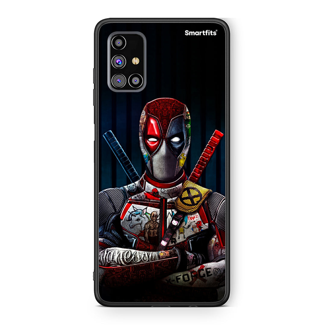 Samsung M31s Funny Guy θήκη από τη Smartfits με σχέδιο στο πίσω μέρος και μαύρο περίβλημα | Smartphone case with colorful back and black bezels by Smartfits