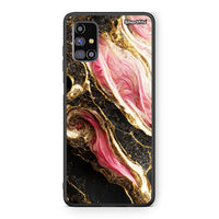 Thumbnail for Samsung M31s Glamorous Pink Marble θήκη από τη Smartfits με σχέδιο στο πίσω μέρος και μαύρο περίβλημα | Smartphone case with colorful back and black bezels by Smartfits