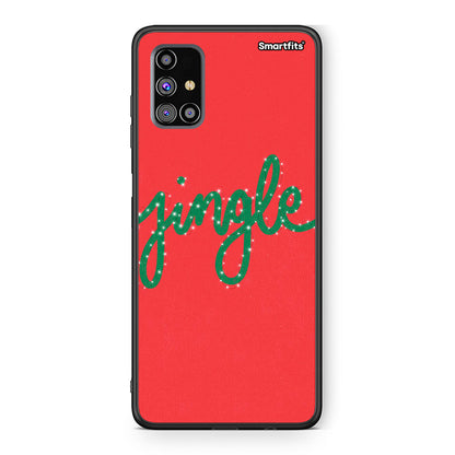 Samsung M31s Jingle Xmas θήκη από τη Smartfits με σχέδιο στο πίσω μέρος και μαύρο περίβλημα | Smartphone case with colorful back and black bezels by Smartfits