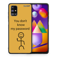Thumbnail for Θήκη Samsung M31s My Password από τη Smartfits με σχέδιο στο πίσω μέρος και μαύρο περίβλημα | Samsung M31s My Password case with colorful back and black bezels