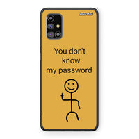Thumbnail for Samsung M31s My Password Θήκη από τη Smartfits με σχέδιο στο πίσω μέρος και μαύρο περίβλημα | Smartphone case with colorful back and black bezels by Smartfits