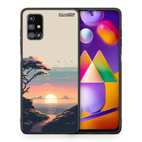 Thumbnail for Θήκη Samsung M31s Pixel Sunset από τη Smartfits με σχέδιο στο πίσω μέρος και μαύρο περίβλημα | Samsung M31s Pixel Sunset case with colorful back and black bezels