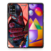 Thumbnail for Θήκη Samsung M31s Spider Hand από τη Smartfits με σχέδιο στο πίσω μέρος και μαύρο περίβλημα | Samsung M31s Spider Hand case with colorful back and black bezels