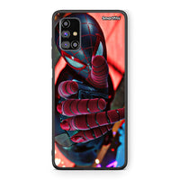 Thumbnail for Samsung M31s Spider Hand Θήκη από τη Smartfits με σχέδιο στο πίσω μέρος και μαύρο περίβλημα | Smartphone case with colorful back and black bezels by Smartfits