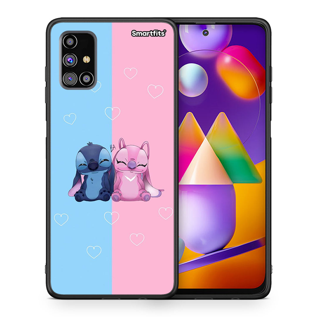 Θήκη Samsung M31s Stitch And Angel από τη Smartfits με σχέδιο στο πίσω μέρος και μαύρο περίβλημα | Samsung M31s Stitch And Angel case with colorful back and black bezels