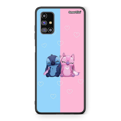 Samsung M31s Stitch And Angel θήκη από τη Smartfits με σχέδιο στο πίσω μέρος και μαύρο περίβλημα | Smartphone case with colorful back and black bezels by Smartfits