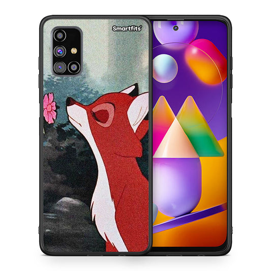 Θήκη Samsung M31s Tod And Vixey Love 2 από τη Smartfits με σχέδιο στο πίσω μέρος και μαύρο περίβλημα | Samsung M31s Tod And Vixey Love 2 case with colorful back and black bezels