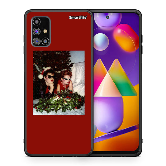 Θήκη Samsung M31s Waiting For Xmas από τη Smartfits με σχέδιο στο πίσω μέρος και μαύρο περίβλημα | Samsung M31s Waiting For Xmas case with colorful back and black bezels