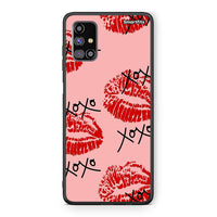 Thumbnail for Samsung M31s XOXO Lips θήκη από τη Smartfits με σχέδιο στο πίσω μέρος και μαύρο περίβλημα | Smartphone case with colorful back and black bezels by Smartfits
