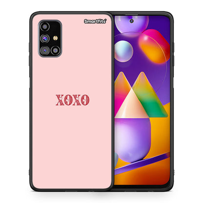 Θήκη Samsung M31s XOXO Love από τη Smartfits με σχέδιο στο πίσω μέρος και μαύρο περίβλημα | Samsung M31s XOXO Love case with colorful back and black bezels