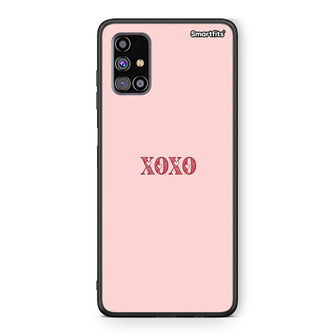 Samsung M31s XOXO Love θήκη από τη Smartfits με σχέδιο στο πίσω μέρος και μαύρο περίβλημα | Smartphone case with colorful back and black bezels by Smartfits