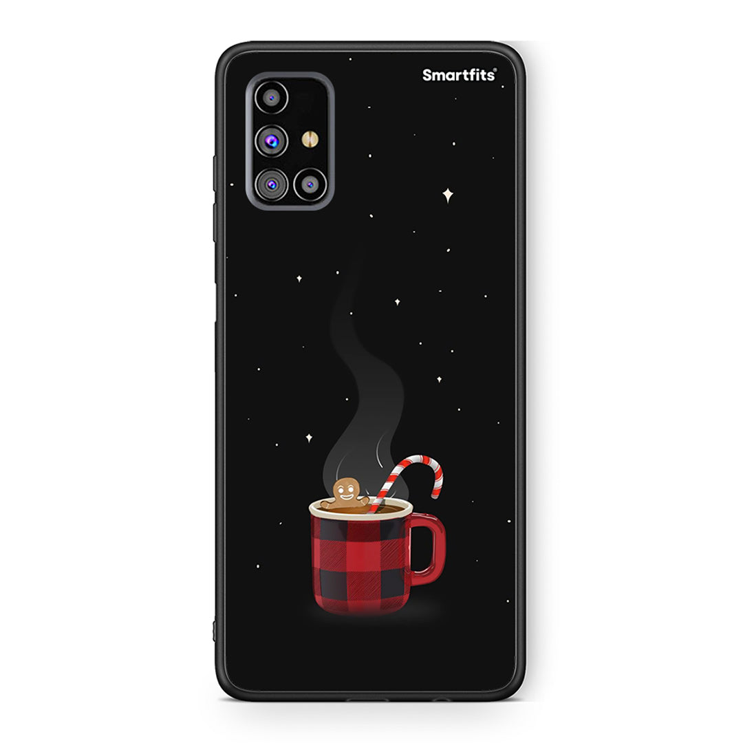 Samsung M31s Xmas Bathing θήκη από τη Smartfits με σχέδιο στο πίσω μέρος και μαύρο περίβλημα | Smartphone case with colorful back and black bezels by Smartfits